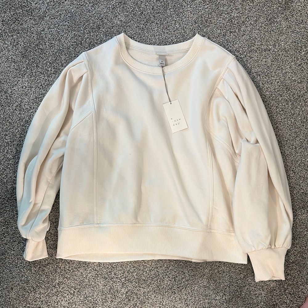 a new day Cream Long Sleeve Top